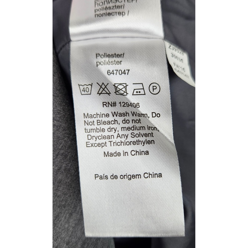 Venus Gray Double Breasted Blazer Dress Short Sleeve Tailored Career Mini Sz 2 - Picture 6 of 6